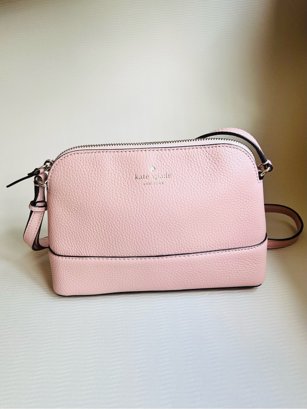 Kate Spade Southport Avenue Hanna Crossbody Chalk Pink Leather Dome Bag NWOT